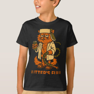 Litter’s Full Funny Cat Lovers Christmas Xmas  T-Shirt