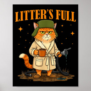 Litter’s Full Funny Christmas Design For Cat Lover Poster