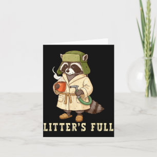Litter’s Full Funny Raccoon Christmas Mpy Raccoon Card