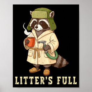 Litter’s Full Funny Raccoon Christmas Mpy Raccoon  Poster