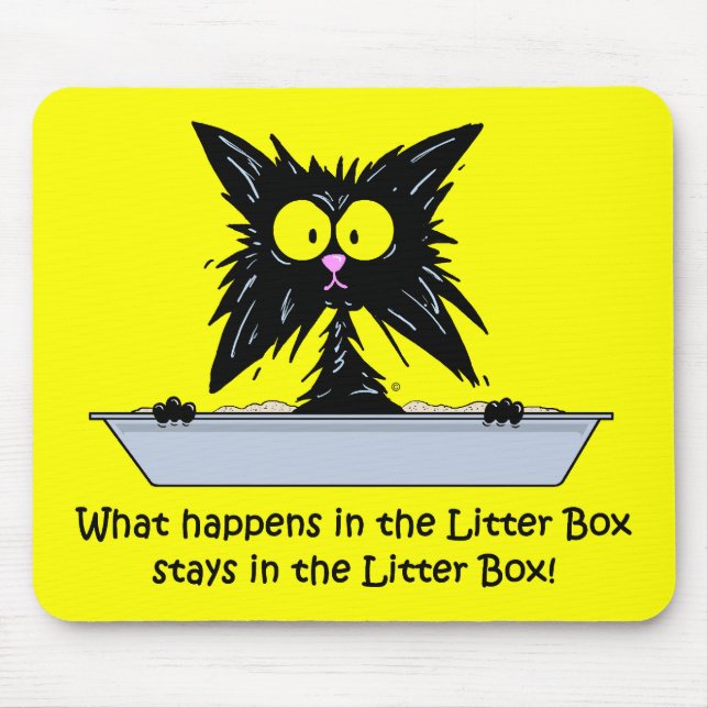 Litterbox Cat Mouse Pad (Front)