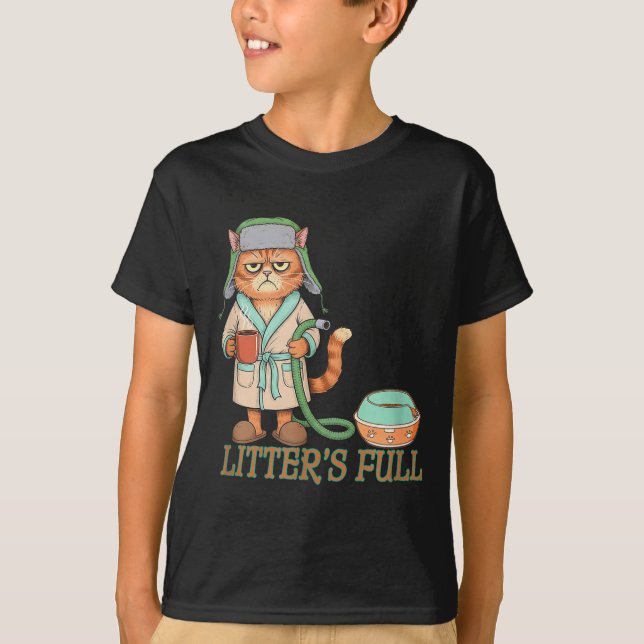 Litters Full Funny Cat Lovers Christmas Funny Gift T-Shirt (Front)