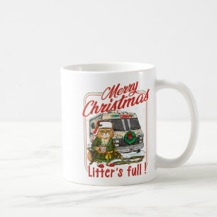 Litter's Full Merry Christmas Funny Cat Lovers Hol Coffee Mug