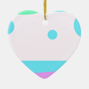 Little Abstract Monster or Abstract Landscape Ceramic Ornament