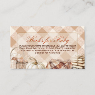 Little Acorn Fall Woodland Books For Baby Shower Enclosure Card