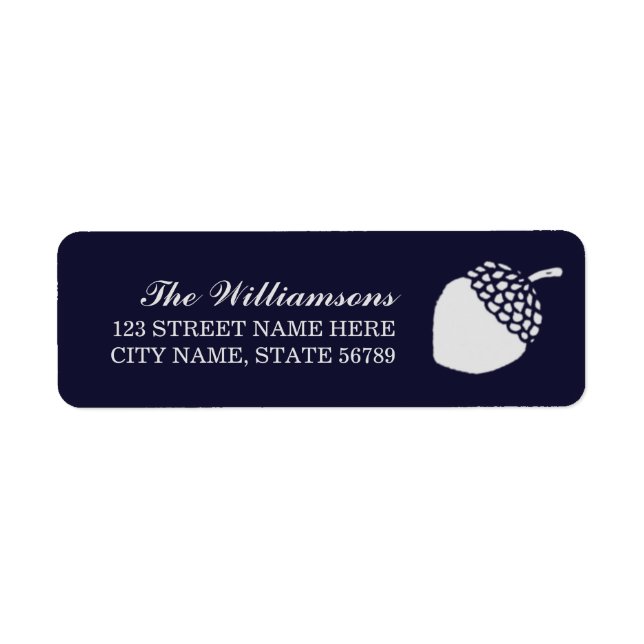 Little Acorn Holiday Return Address Labels (Front)