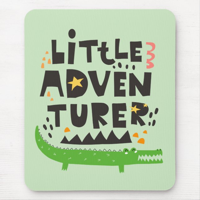 Little Adventurer Alligator Mouse Pad (Front)