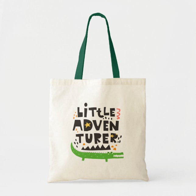 Little Adventurer Alligator Tote Bag (Front)