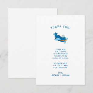 Little Airplane baby shower thank you note Card