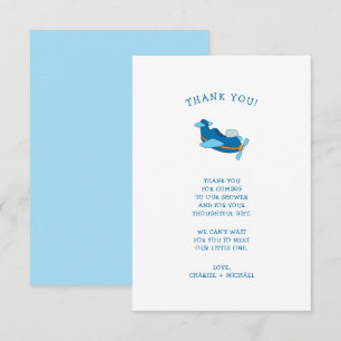Little Airplane baby shower thank you note Card