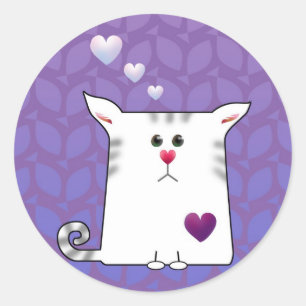 Little Alfie purple Classic Round Sticker
