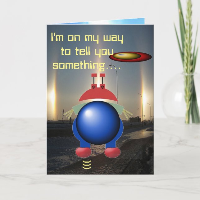Little Alien Happy Birthday Card (Front)