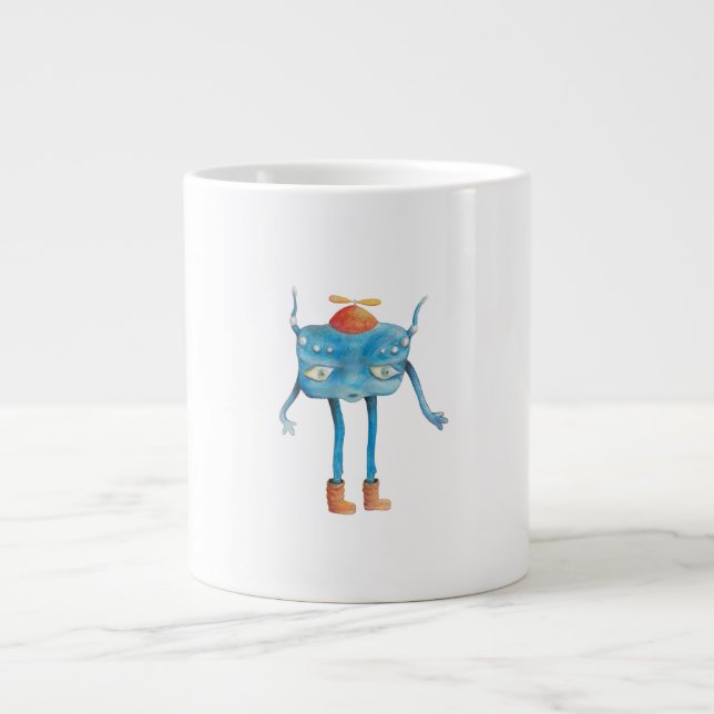 Little Alien Pi  Large Coffee Mug (Front)