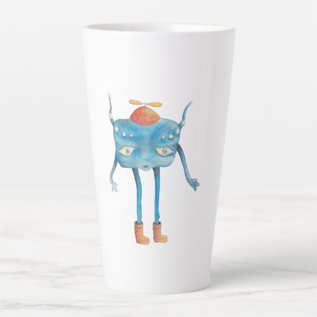 Little Alien Pi  Latte Mug (Front)