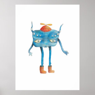 Little Alien Pi Poster
