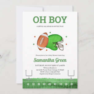 Little All Star Boy Baby Shower Invitation