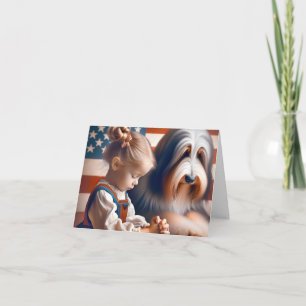 Little American Girl Praying Card