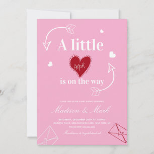 Little Amor is On the way Doodles Baby Shower  Invitation