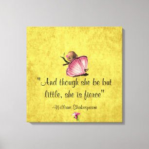 Little and Fierce Shakespeare Wrapped Canvas