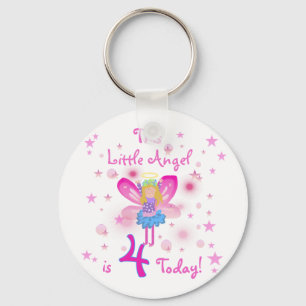 Little Angel 4th Birthday T-shirts and Gifts Keychain