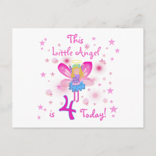 Little Angel 4th Birthday T-shirts and Gifts Postcard