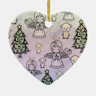 Little Angel and Polar Bears Ornament