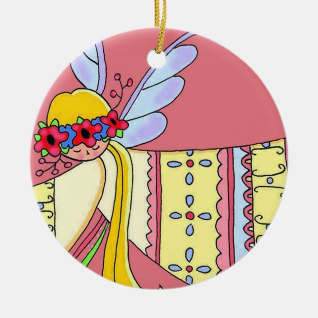 Little Angel Ceramic Ornament (Front)
