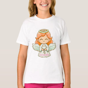 Little angel girl and bird T-Shirt