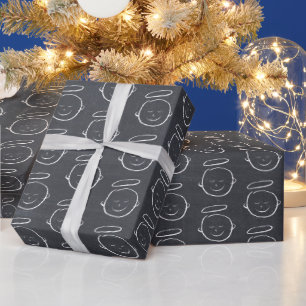 Little Angel - Jesus - Christian Chalk Christmas Wrapping Paper