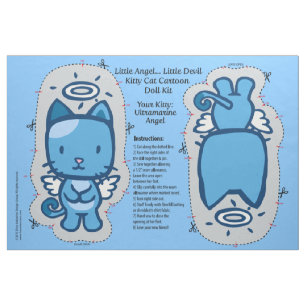 Little Angel...Little Devil Kitty Cat Doll Kit Fabric