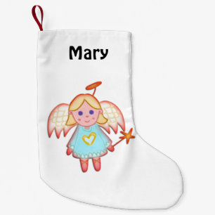 Little Angel Name Small Christmas Stocking