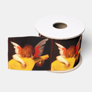 LITTLE ANGEL PLAYING LUTE Music Making Cherub Grosgrain Ribbon