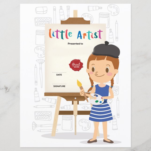Little Artist Certificate (Front)