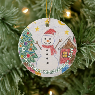Little Artist Christmas Memory Keepsake Ceramic Ornament