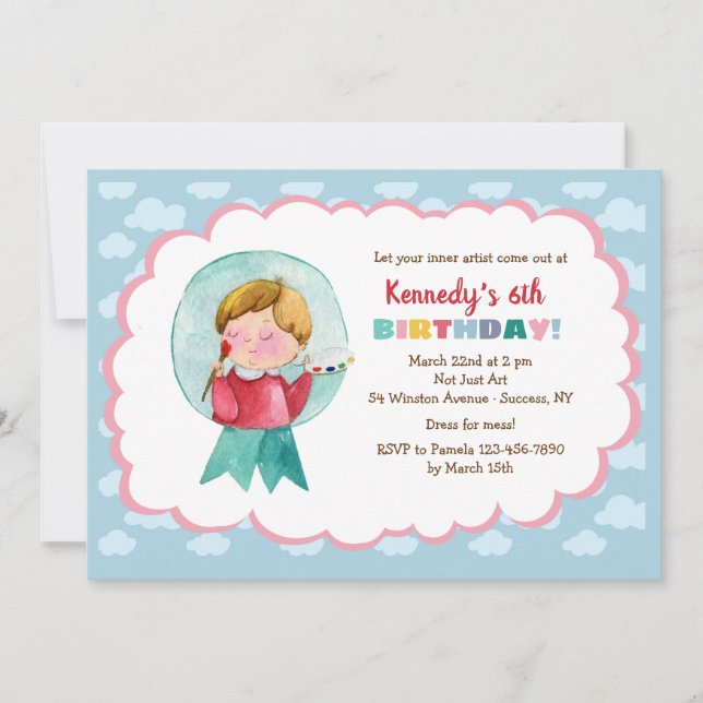 Little Artist Invitation (Front)