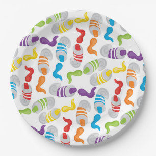 Little Artist pattern Paper Plate