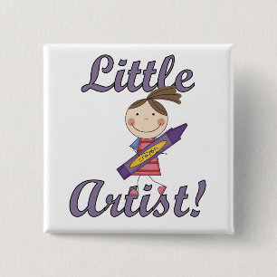 Little Artist T-shirts and Gifts 2 Inch Square Button