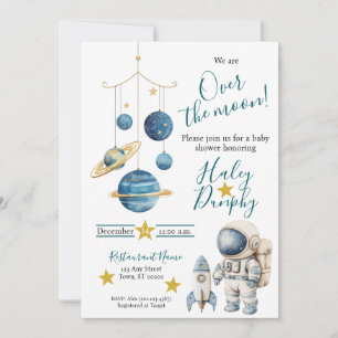 Little Astronaut Baby Shower Invitation
