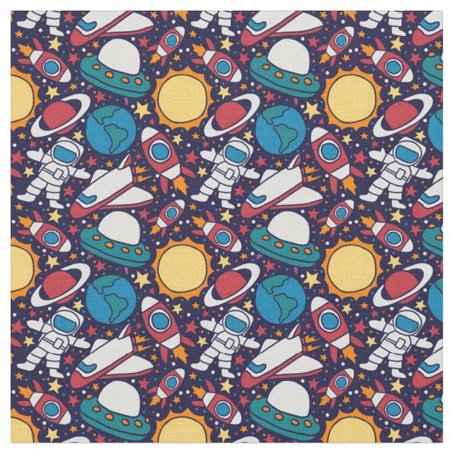 Little Astronaut Fabric (Close Up)