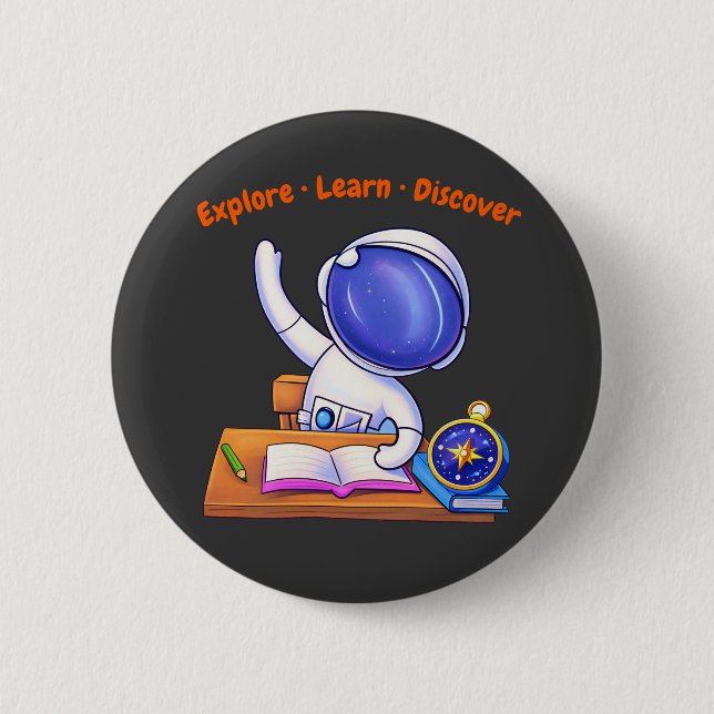  little Astronaut Study   2 Inch Round Button (Front)