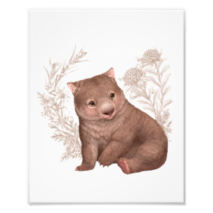 Little Aussie Friends - Wombat Photo Print