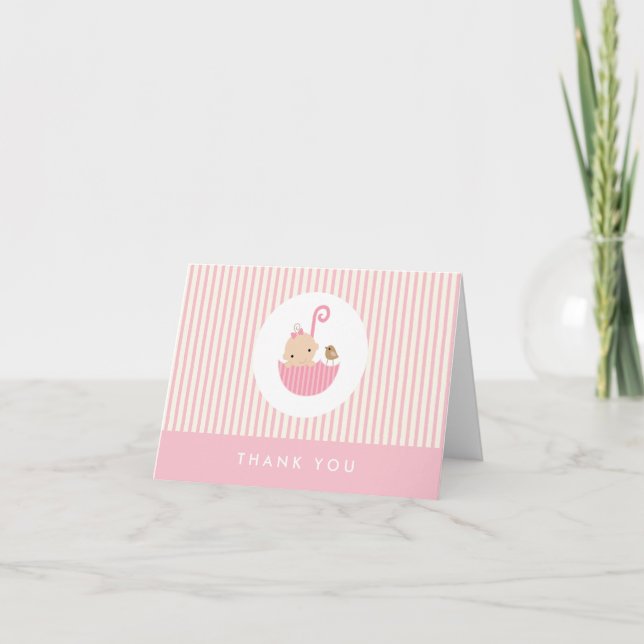 {little baby}  baby shower thank you card (Front)