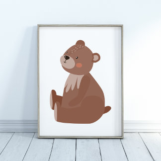 Little Baby Bear Nursery Poster