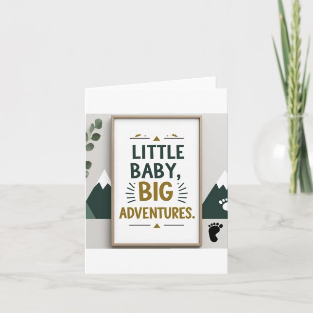 Little baby big  invitation (Front)