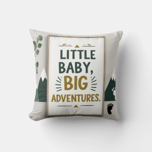Little baby big  throw pillow
