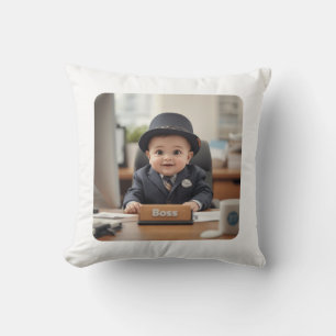 “Little Baby Boss   Funny Toddler Shirt   Cute Throw Pillow