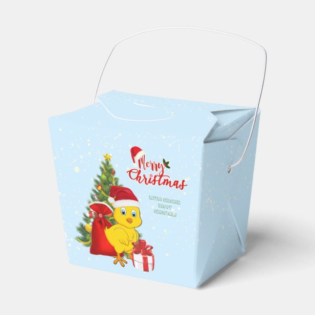 Little Baby Chicken Christmas Favor Box (Front Side)