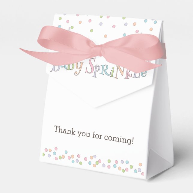 Little Baby Sprinkle Confetti Shower Favour Bag Favor Box (Front Side)