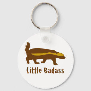 Little badass honey badger keychain
