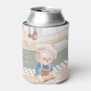Little Baker Cat: Cozy Morning Kneading Art Can Cooler